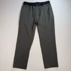 Beams Heart Polytro Easy Pants Men's L Olive‎ Green Tapered Drawstring Japanese